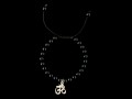 BrMala233 Bracelet Onyx Om Argent Massif