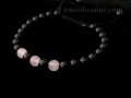 BrMala275 Bracelet Onyx Quartz Rose