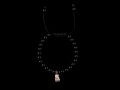 BrMala231 Bracelet Onyx Bouddha Argent Massif