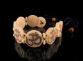 BRD95 Bracelet Os de Buffle Om