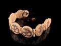BRD95 Bracelet Os de Buffle Om