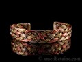 BRD182 Bracelet Tibétain Métal Argenté Cuivre Laiton