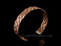 BRD182 Bracelet Tibétain Métal Argenté Cuivre Laiton