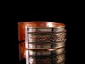 BRD194 Bracelet Tibétain Métal Argenté Cuivre Laiton