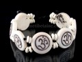 BRD205 Bracelet Os de Buffle Om