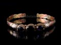 BRD247 Bracelet Tibétain Métal Argenté Cuivre Laiton