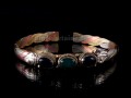 BRD249 Bracelet Tibétain Métal Argenté Cuivre Laiton