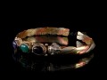 BRD249 Bracelet Tibétain Métal Argenté Cuivre Laiton