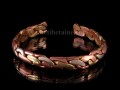 BRD251 Bracelet Tibétain Métal Argenté Cuivre Laiton