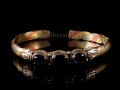 BRD259 Bracelet Tibétain Métal Argenté Cuivre Laiton