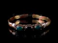 BRD260 Bracelet Tibétain Métal Argenté Cuivre Laiton