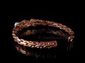 BRD295 Bracelet Tibétain Métal Argenté Cuivre Laiton