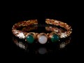 BRD296 Bracelet Tibétain Métal Argenté Cuivre Laiton