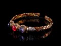 BRD297 Bracelet Tibétain Métal Argenté Cuivre Laiton