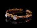 BRD298 Bracelet Tibétain Métal Argenté Cuivre Laiton