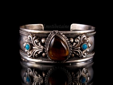 BRD300 Bracelet Tibétain Oeil de tigre