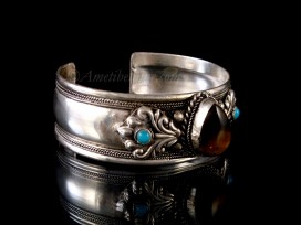 BRD300 Bracelet Tibétain Oeil de tigre