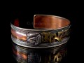 BRD302 Bracelet Tibétain Métal Argenté Cuivre Laiton Mantra