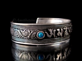 BRD312 Bracelet Tibétain Mantra Om Mani Padme Hum Dragon