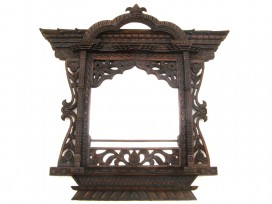Mir03 Miroir Fenêtre Népalaise Traditionnelle