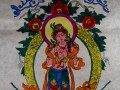 AF02 Affiche Tibétaine Papier Népalais Tara Déesse Bouddhiste