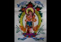 AF02 Affiche Tibétaine Papier Népalais Tara Déesse Bouddhiste