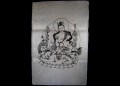 AF07 Affiche Tibétaine Papier Népalais Shiva Dieu Hindou