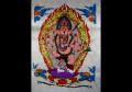 AF13 Affiche Tibétaine Papier Népalais Ganesh Dieu Hindou