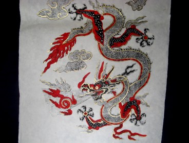 AF18 Affiche Tibétaine Papier Népalais Dragon