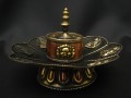 BPE33 Brûle-Encens Bougeoir Fleur de Lotus Bouddha