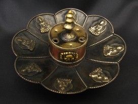 BPE33 Brûle-Encens Bougeoir Fleur de Lotus Bouddha