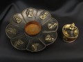 BPE33 Brûle-Encens Bougeoir Fleur de Lotus Bouddha