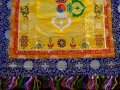 BB52 Bannière Tibétaine Dorje Signes Auspicieux du Bouddhisme