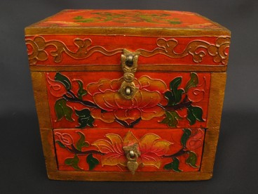 CTT29 Coffret Traditionnel Tibétain avec Tiroirs Noeud Sans Fin