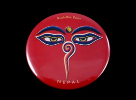 DDD03 Magnet Tibétain Yeux de Bouddha Népal Tibet