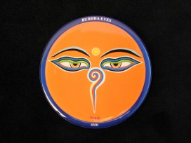 DDD65 Magnet Tibétain Yeux de Bouddha Népal Tibet