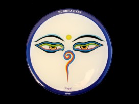 DDD66 Magnet Tibétain Yeux de Bouddha Népal Tibet