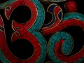 Om12 Om en Bois Turquoise Corail