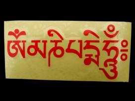 DDD46 Sticker Mantra Tibétain Om Mani Padme Hum