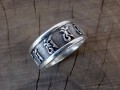 BA245. Bague Argent Massif Om. Taille 57