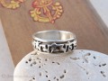 BA250. Bague Tibétaine en Argent Massif Mantra. Taille 60