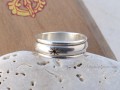 BA250. Bague Tibétaine en Argent Massif Mantra. Taille 60