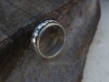BA250. Bague Tibétaine en Argent Massif Mantra. Taille 60