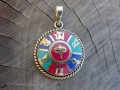 PD99 Pendentif Tibétain Mantra Yeux de Bouddha
