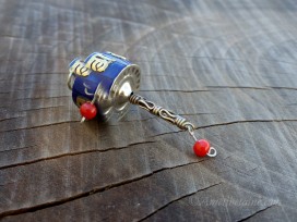 PD105 Pendentif Tibétain Roue à Prières
