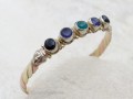 BRD341 Bracelet Tibétain Métal Argenté Cuivre Laiton