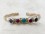 BRD343 Bracelet Tibétain Métal Argenté Cuivre Laiton
