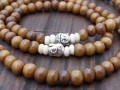 Mala113 Mala de Prières Os de Buffle Tibet Bouddha Om
