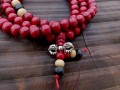 Mala119 Mala de Prières Bois Tibet Perles Dorje