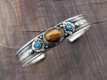 BRD354 Bracelet Tibétain Métal Argenté
